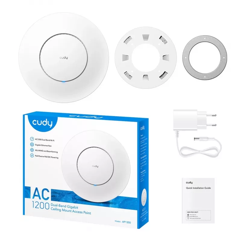 Cudy AP1300 867 Mbit/s Biały Power over Ethernet (PoE)