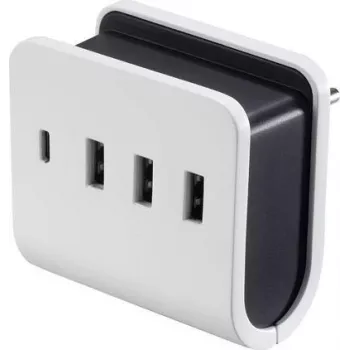 VOLTCRAFT VC-11374055 Gniazdo ładowarki USB Prąd wyjściowy (maks.) 4,8 A 4 x USB, gniazdo USB-C™ (VC-11374055)