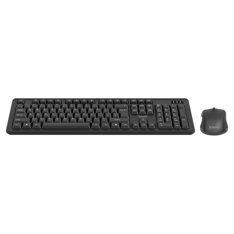 Zestaw klawiatura i mysz Savio KB-03 USB QWERTY US English Czarny do biura i domu