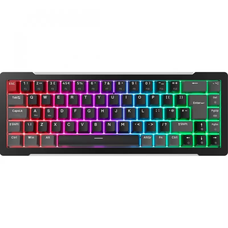 MGA-68, Gaming Keyboard czarny, układ DE, Hejin Magnetic Yellow