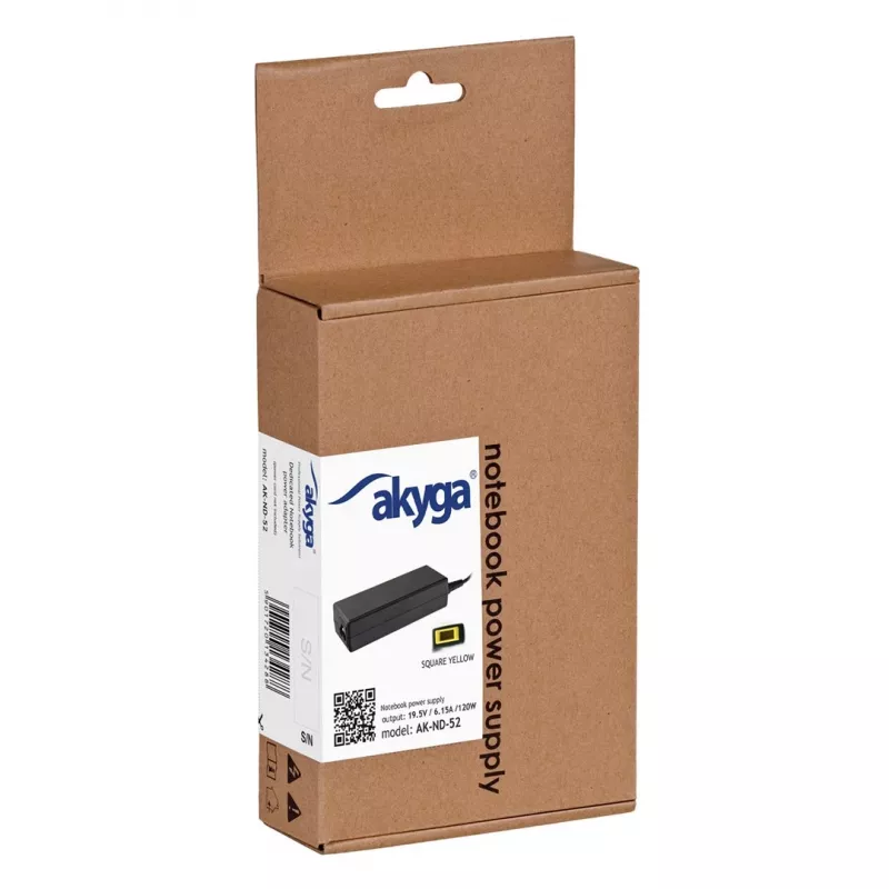 Zasilacz do laptopa Akyga AK-ND-52 19,5 V / 6,15 A, 120 W, wtyk Slim Tip, do Lenovo