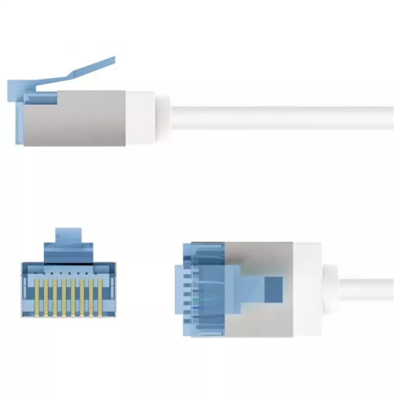 Goobay Ultra-Flexible CAT 6A Patch kabel cienki U/UTP Biały - extra-short plug (74285)