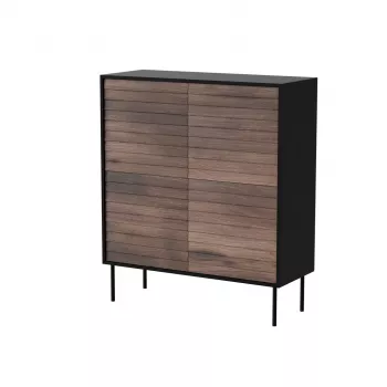 Cama 4D CORTINA komoda 102x40x118 czarny/orzech