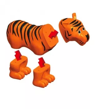 Animal Popular Playthings Magnetyczne Mieszaj i Dopasowuj Zwierzęta Wielokolorowe