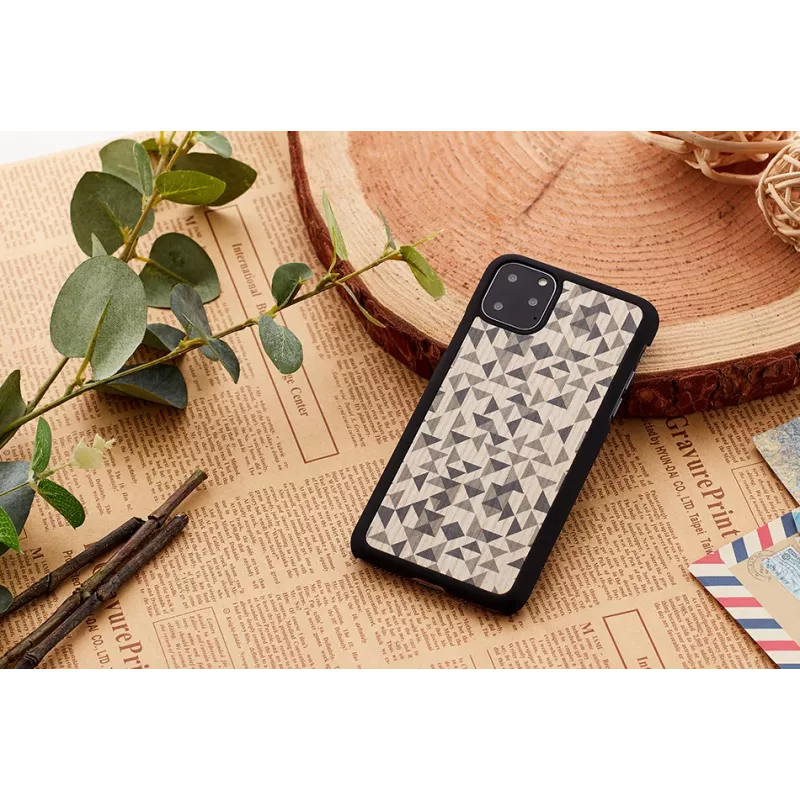 Etui na telefon man and wood do iPhone 11 Pro — mono triangle Czarny, ochronna twarda powłoka