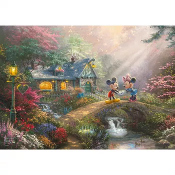 Thomas Kinkade Studios: Mickey & Minnie w puszce Nostalgia, Puzzle 500 elementów