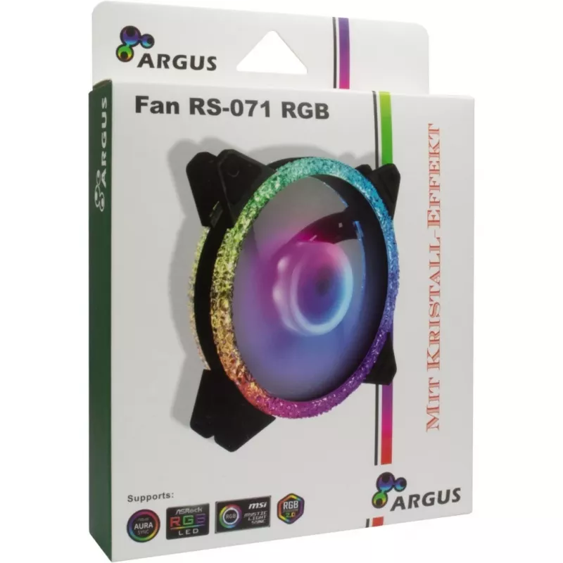 INTER-TECH RS-071 Wentylator obudowy 120mm ARGB - Czarny