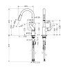 Hansgrohe Focus M41 Bateria kuchenna jednouchwytowa 240, wyciągana wylewka, 2jet 31815000
