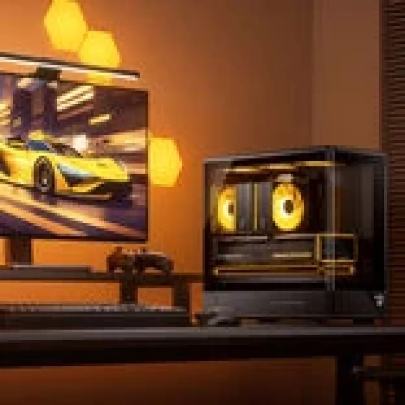 Obudowa komputerowa Jonsbo D200 midi-tower mATX szkło hartowane mini wyświetlacz temperatury czarna