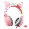Słuchawki Onikuma X15Pro Gaming Headphones Różowe Kocie Uszy