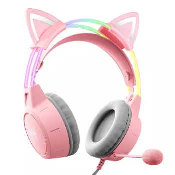Słuchawki Onikuma X15Pro Gaming Headphones Różowe Kocie Uszy