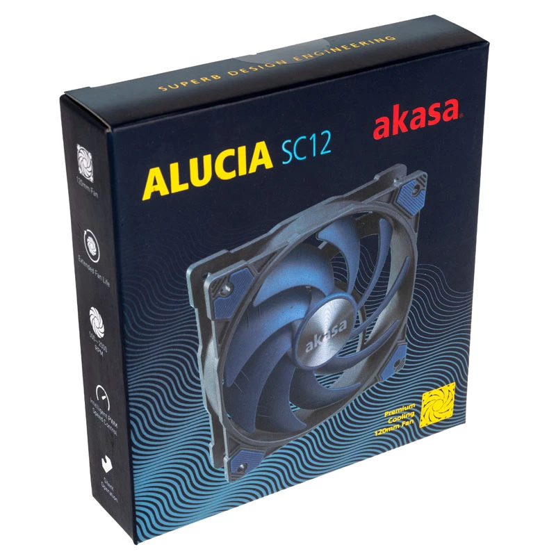 AKASA ALUCIA SC 120mm Wentylator do obudowy - Niebieski