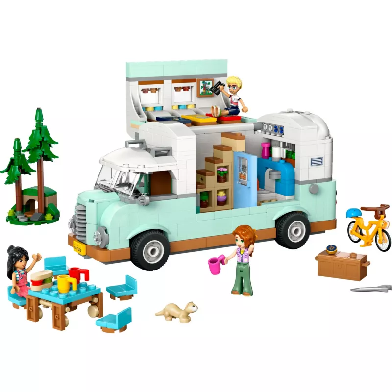 Zestaw LEGO Motor Home 42663 — kamper LEGO Friends, 778 elementów, 3 minilaleczki, od 7 lat