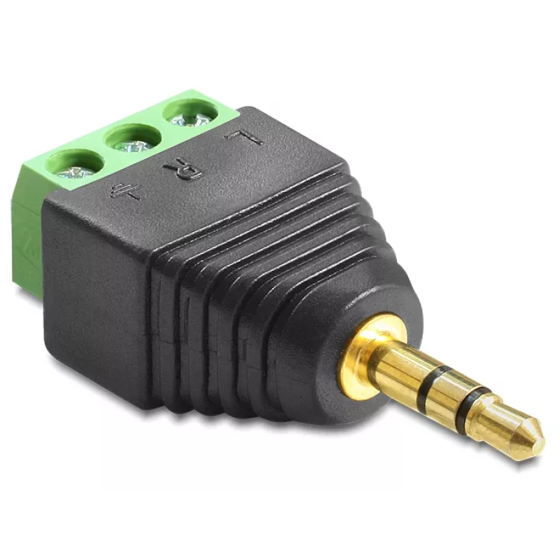 Adapter złącza DeLOCK 65419 3,5 mm 3p Czarny Zielony Srebrny