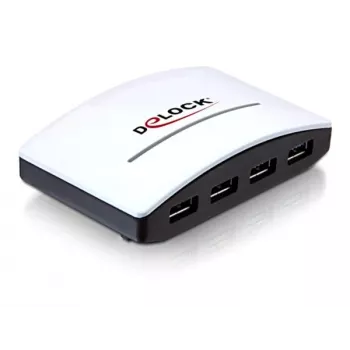 USB Hub DeLOCK 4 Port 5000 Mbit/s Czarny Biały