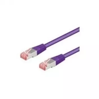 Wentronic Goobay CAT 6 kabel krosowy, S/FTP (PiMF), fioletowy, 30 m - LSZH bezhalogenowy, miedź (93542)