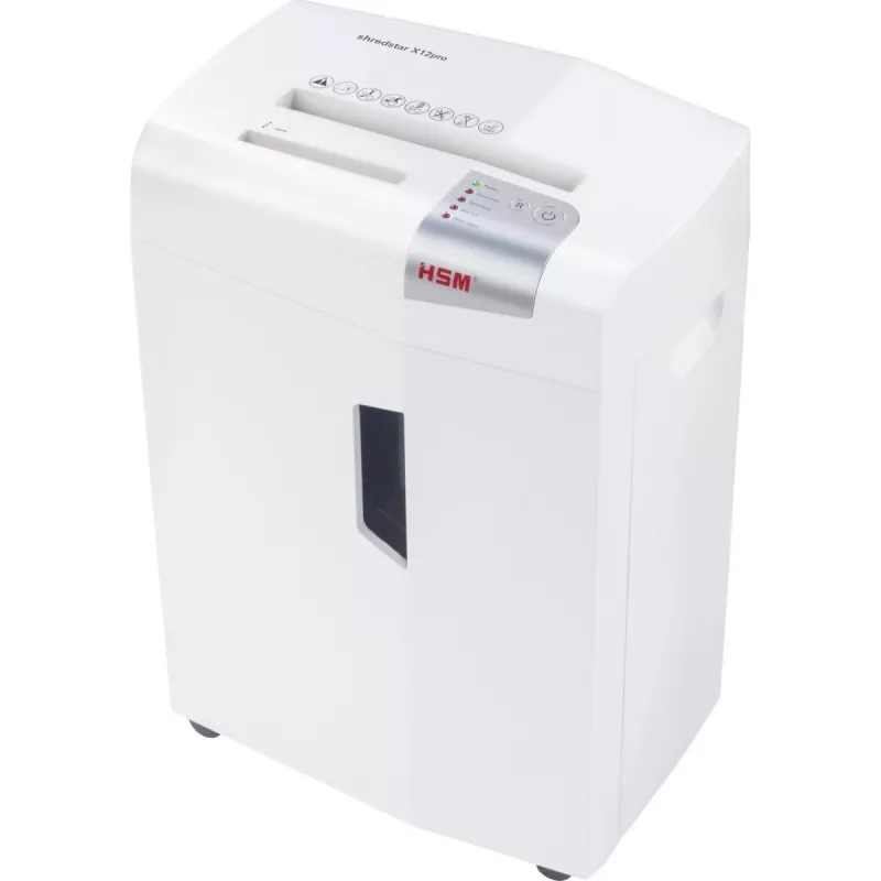 Niszczarka do papieru HSM 1033121 cięcie na ścinki 2 x 15 mm, szerokość robocza 23 cm, kosz 26 l, biała