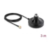 Magnetyczna podstawa do anteny DELOCK ULA100 — 1× gniazdo N do 1× wtyk RP‑SMA, kabel 3 m, zewnętrzna, czarna