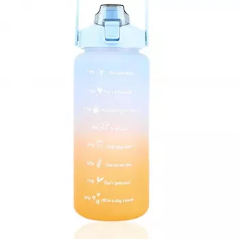 Butelka motywacyjna Extralink, butelka sportowa 2000 ml, niebiesko-pomarańczowa, BUT-993