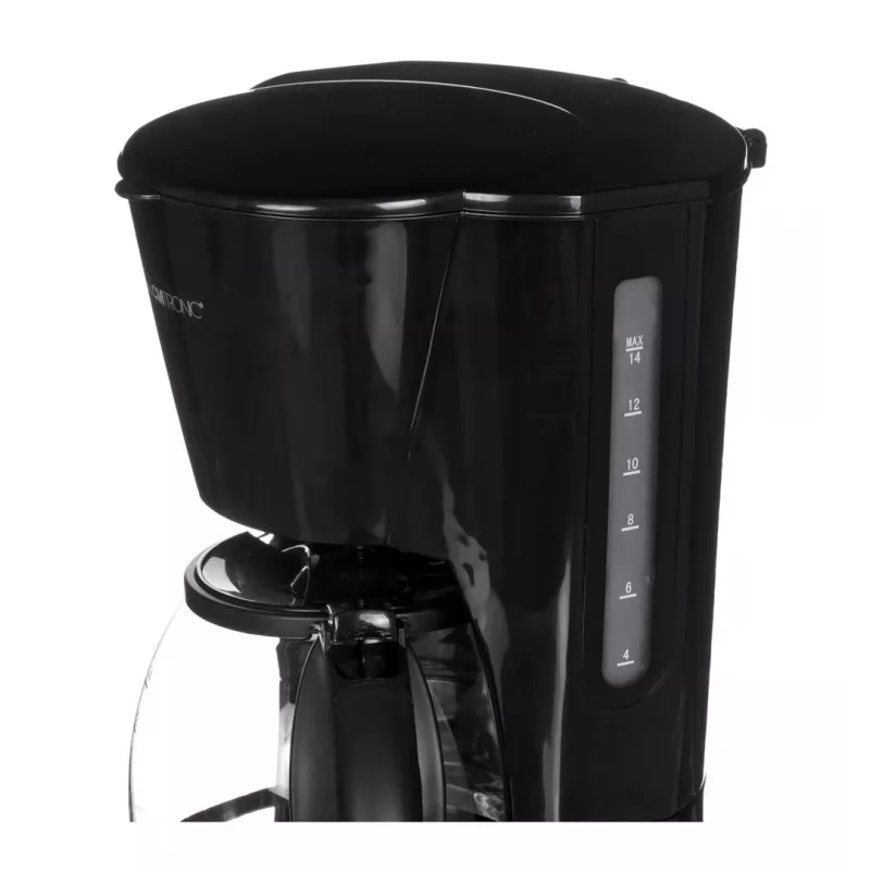 Ekspres przelewowy CLATRONIC KA 3473, zbiornik na wodę 1,5 l, pojemność 14 filiżanek, czarny