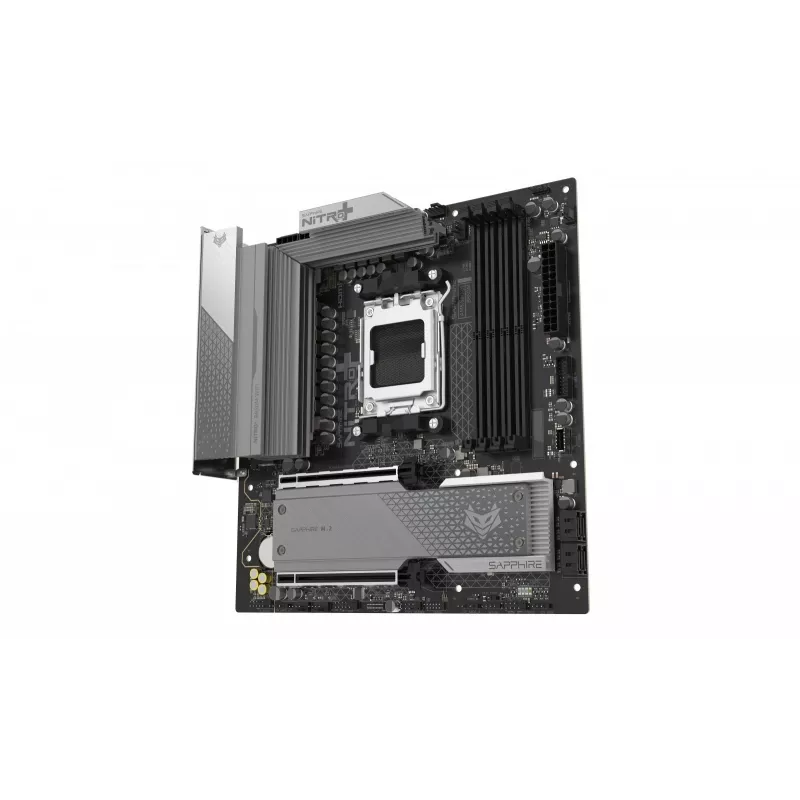 Płyta główna Sapphire NITRO+ B850M WIFI — AMD B850, Socket AM5, micro ATX, DDR5, 4x DIMM, Wi‑Fi 6, 2.5Gb LAN, 2x M.2