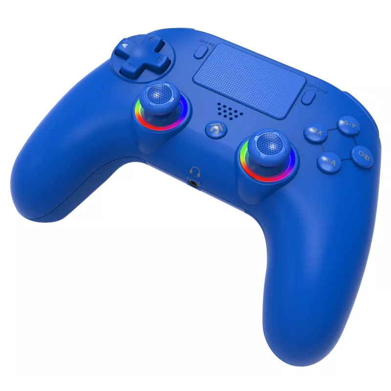 Bezprzewodowy kontroler LED SUBSONIC SA5639-3 do PS4 i PC, niebieski gamepad bezprzewodowy