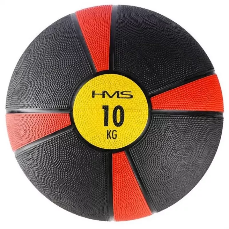 HMS Fitness NK10 piłka lekarska 10 kg Czarna, Czerwona