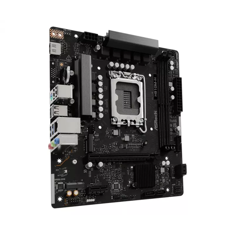 Płyta główna Micro ATX ASRock H810M-H — Intel H810, LGA 1851 (Socket V1), 2x DIMM DDR5, do 128 GB, M.2 i SATA III