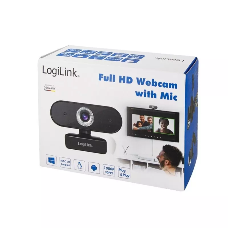 Kamera internetowa LogiLink UA0371 3 MP 1920 x 1080 pikseli
