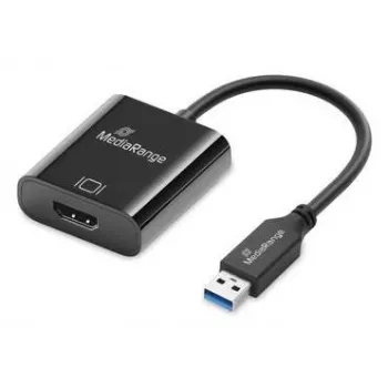 Konwerter audio i wideo USB-A na HDMI MediaRange MRCS232, kabel 20 cm, czarny
