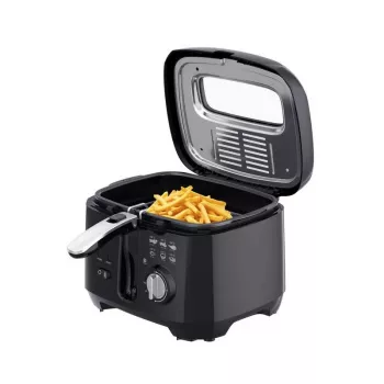 ELDOM Frytkownica FREET, 2,5 L, 400 g frytek, regulator temperatury, wyjmowany zbiornik na olej, czarna