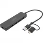 Koncentrator USB, Digitus, DA-70235, 4-portowy, USB 3.2 Gen 1, Typ-A i Typ-C, 12000 Mbit/s