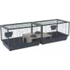 Klatka dla królika wewnętrzna ZOLUX Neolife Connect 101,5×54×51 cm — metalowa rama, plastikowa podstawa, szara