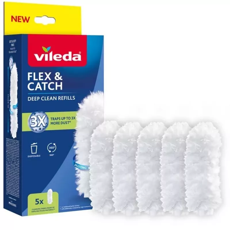 Wkłady do miotełki VILEDA Flex&Catch 177664 - 5 wymiennych wkładów