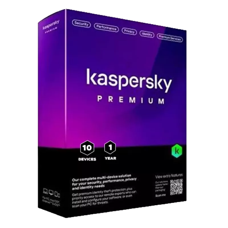 Kaspersky Premium + Wsparcie Klienta | 10 Urządzeń | 1 Rok | UE