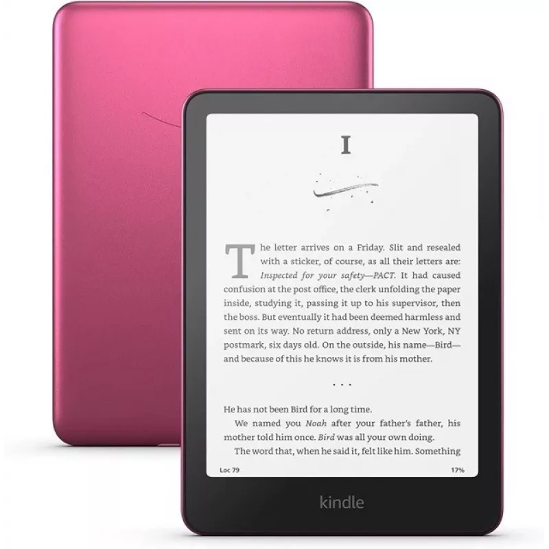 Czytnik Amazon Kindle Paperwhite Signature Edition 2024 — 7-calowy wyświetlacz, 32 GB, wodoodporność IPX8, USB-C, malinowy