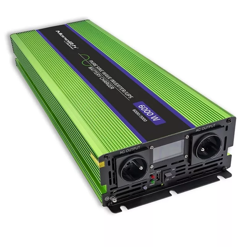 Przetwornica samochodowa Qoltec Monolith 6000 W Zielona 12 V