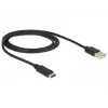 Kabel USB DeLOCK 83600 USB 2.0 1m USB C USB A Czarny