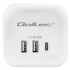 Listwa zasilająca Power Cube QOLTEC 52547 3× gniazda AC, 2×USB-A, 1×USB-C PD 20W