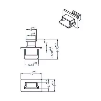 Osłona zabezpieczająca gniazdo USB Mini-B DeLOCK 64011