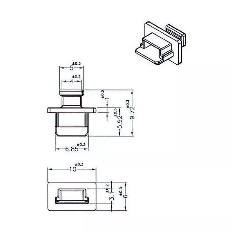 Osłona zabezpieczająca gniazdo USB Mini-B DeLOCK 64011