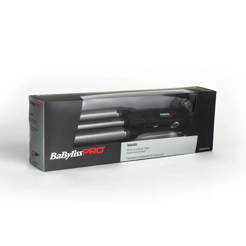 Lokówka BaByliss PRO TRIPPLE WAVER — 125 W, czarna, przewód 2,7 m