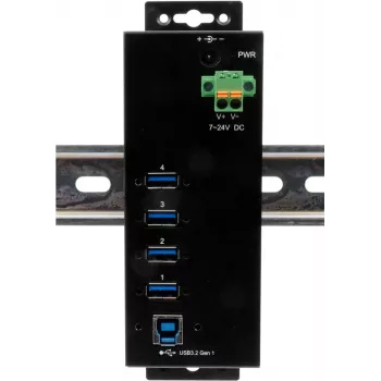 Koncentrator USB Exsys EX-1505HMVS 4-portowy USB 3.2 Gen 1 z ochroną ESD 15 kV