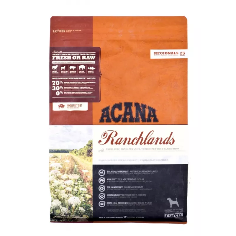 ACANA Highest Protein Ranchlands Dog - sucha karma dla psa - 2 kg