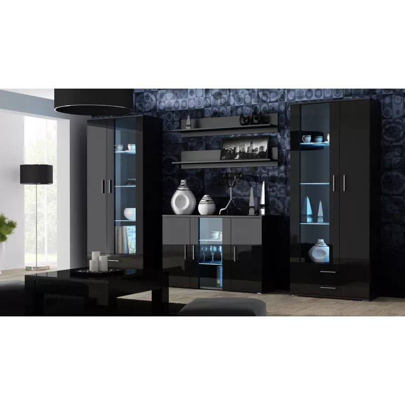Komoda Cama SOHO S7 120 cm Czarny Połysk