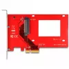 DeLOCK PCI Express x4 Card to 1 x internal U.3 czerwony srebrny