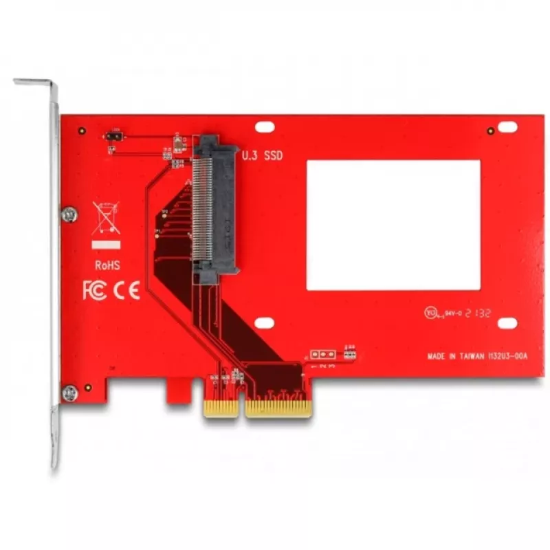 DeLOCK PCI Express x4 Card to 1 x internal U.3 czerwony srebrny