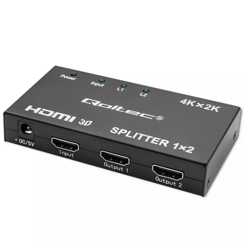 Aktywny rozdzielacz HDMI 2 x HDMI 4Kx2K, 3.4Gbps