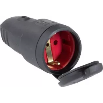 as - Schwabe 60415 Uziemione złącze 230 V czarne IP44 (60415)