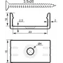 Montażowy profil U 20 mm EUROLITE 51210869 z tworzywa sztucznego